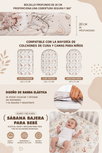 Sábana ajustable para cuna