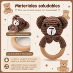 Sonajero y mordedor de madera