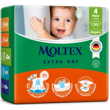 Pañales Moltex Extra Dry Talla 4