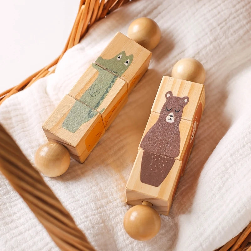 Puzzle rotatorio de madera