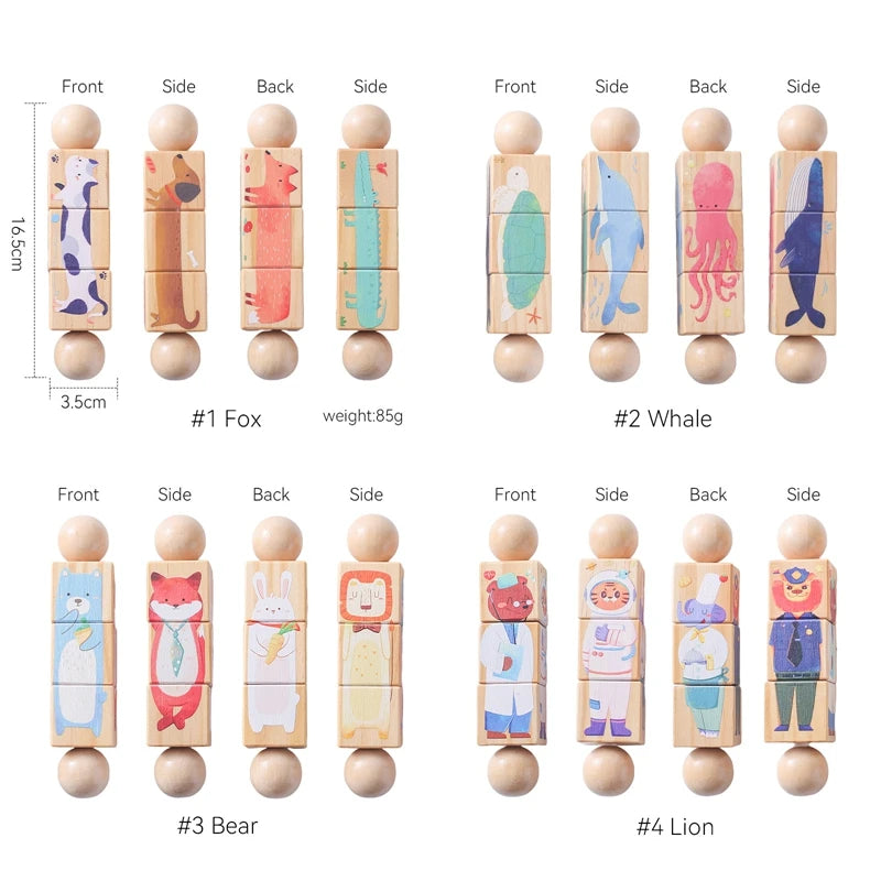 Puzzle rotatorio de madera