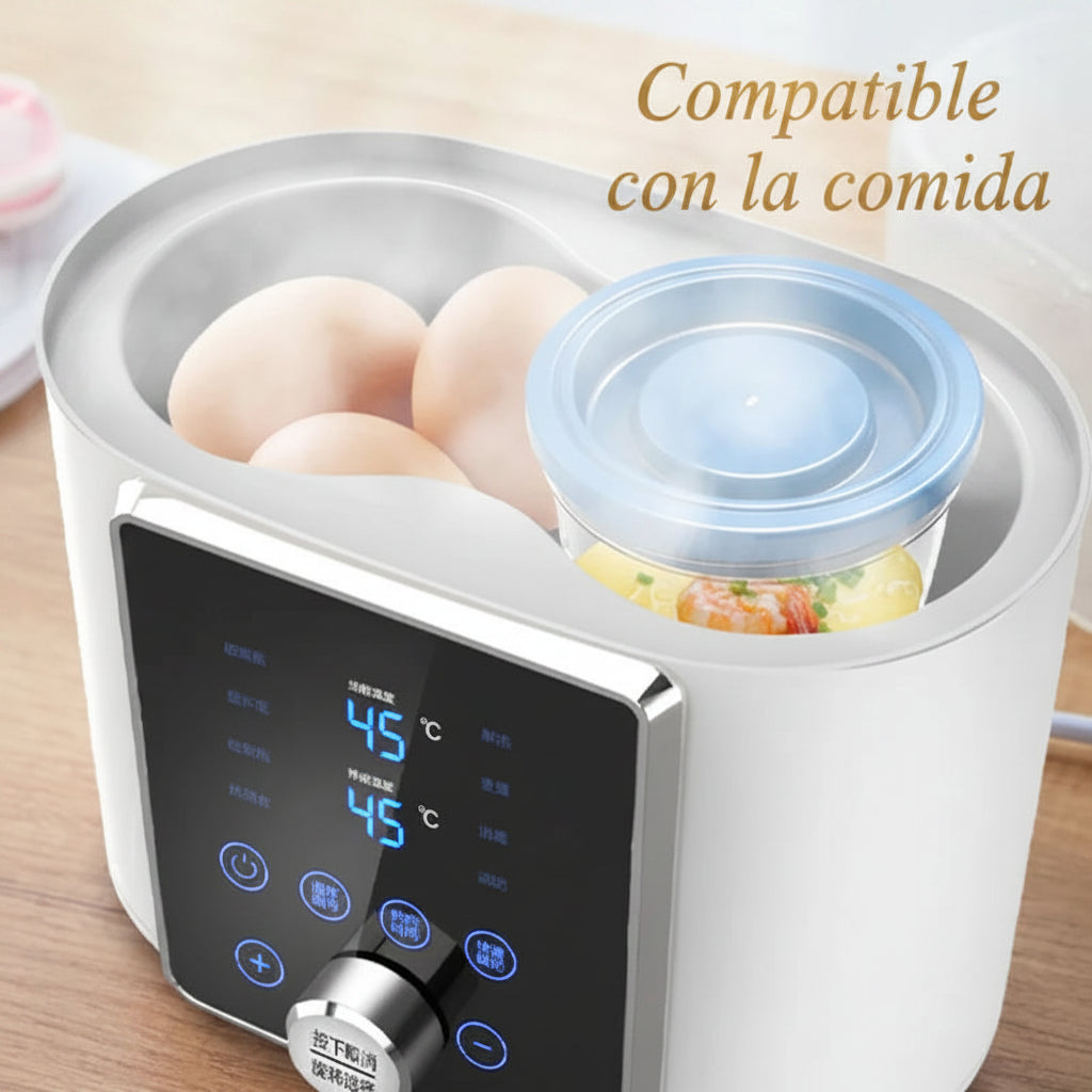 Calentador de biberones 8 en 1 con esterilizador.