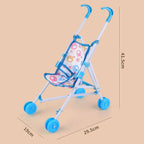 Carrito de muñecas en miniatura.