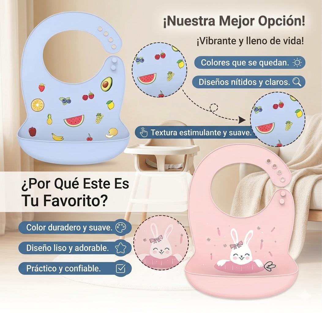 Babero de silicona