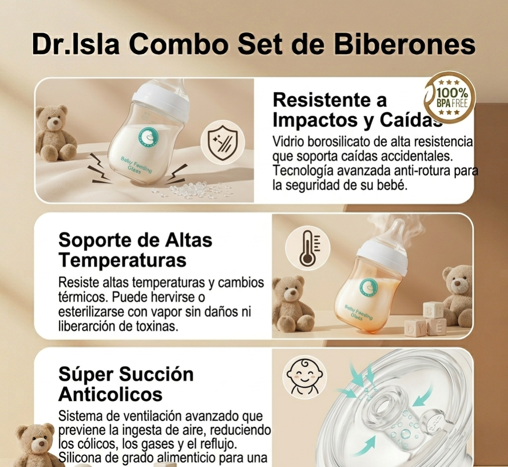 Biberón de cristal Dr.Isla